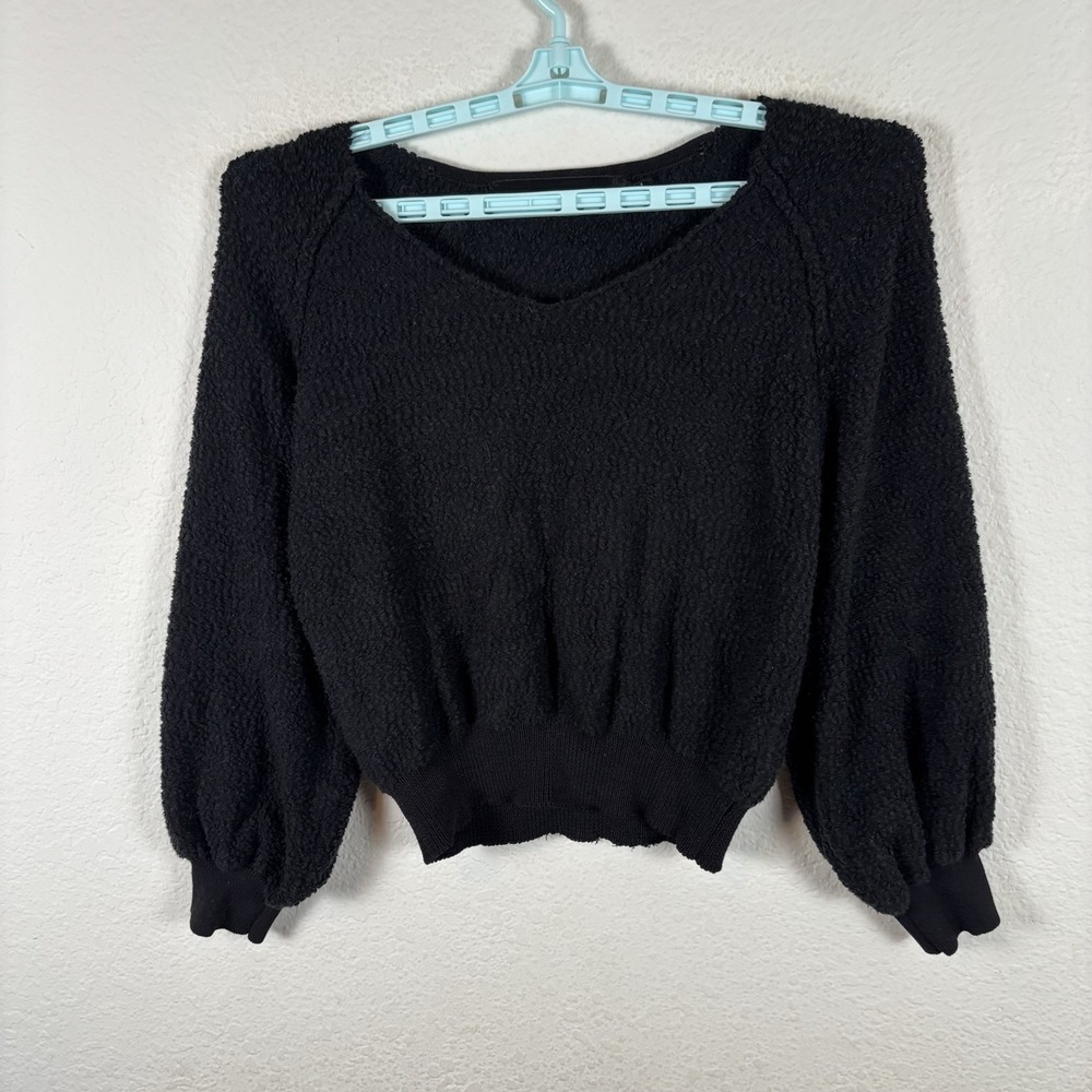 Code X Mode Womens Sweater Sz S Small Long Sleeve Comfort Solid Black Excellent